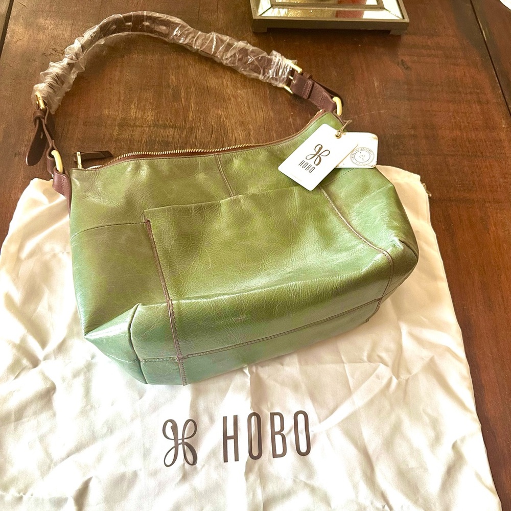 Hobo Green Leather Shoulder Bag! NWT! - Picture 5 of 5